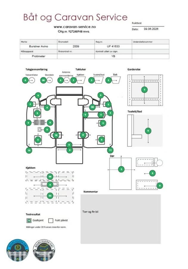 2009 Bürstner Campingbil Ryggekamera Hengerfeste Sykkelstativ